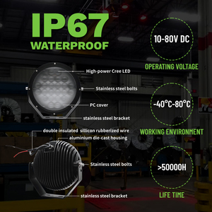 9inch 15meter Mounted Overhead Crane Safety Spotlight Crane <b>LED</b> Safety Lighting Overhead Crane Safety <b>Light</b> - Product Image 6
