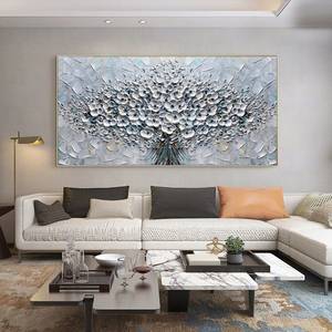 SQ flor abstracta grande pintada a mano flor pintura al óleo sobre lienzo pintura al óleo Floral texturizada moderna <span class=keywords><strong>para</strong></span> <span class=keywords><strong>sala</strong></span> <span class=keywords><strong>de</strong></span> estar - Product Image 6