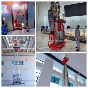 250kg 8M 10m 14m 18M KÉP ĐÔI mast nâng điện nhôm thang nâng cho bảng điều khiển năng lượng mặt trời - Product Image 2