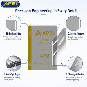 Protection d'écran en TPU hydrogel HD transparente/mate/anti-espion pour téléphone portable, film hydrogel EPU haute transparence, vente en gros d'usine - Product Image 3