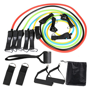 Ensemble de bandes de résistance 11 pièces 150 lb, pack combiné pour entraînement musculaire, bandes d'exercice de fitness avec poignées et sac de transport - Product Image 1