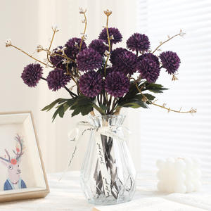 ดอกไม้ประดิษฐ์ 3 ก้าน ดอกเบญจมาศปิงปอง ดอกไม้ขนาดเล็ก ช่อดอกแดนดิไลออน สำหรับงานแต่งงาน บ้าน โรงแรม <span class=keywords><strong>สวน</strong></span>กลางแจ้ง - Product Image 4