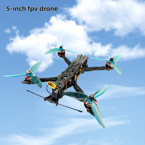 Nouveau drone de course FPV de 5 pouces, cadre en fibre de carbone de type X, 165 °   Caméra grand angle HD Transmission 10 km Moteur sans balais Rotorcraft RC - Product Image 1
