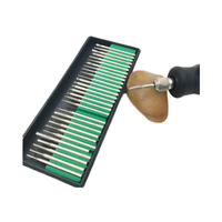 Ensemble d'aiguilles de meulage diamantées électriques universelles 30 pièces/boîte Dureté moyenne pour le perçage et la gravure Outils en pierre OEM pris en charge