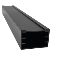 Goulotte carrée en PVC, directement de l'usine, noire, isolée, ignifuge, pour câblage, canalisation de fils en plastique, tailles personnalisées disponibles