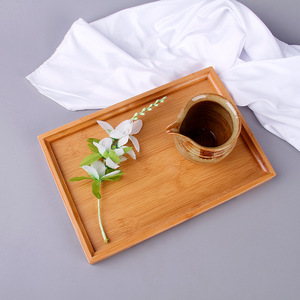 Youju Bamboo <b>Tea</b> <b>Tray</b> Rectangular Serving Plate For Home Hotel Restaurant Elegant Design Food Safe - Product Image 2
