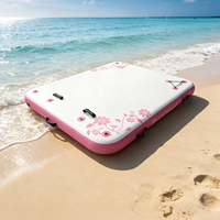 Plateforme aquatique gonflable OEM 5,9'x4,9'x6'', pont flottant haute pression en Drop Stitch pour 2-3 adultes, plateforme aquatique professionnelle