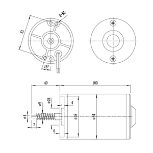 L64100 Индивидуальный высокомоментный коллекторный двигатель постоянного тока с постоянными магнитами, 12В, 4260 об/мин, 86.9Вт, 64мм, для вентиляторов лодок и умной бытовой техники - Product Image 3
