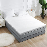 Matelas pliable sur mesure à trois volets en mousse haute densité, futon japonais convertible en canapé-lit pour la sieste