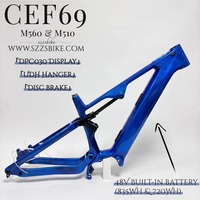 Vélo de montagne électrique Szzsbike 2026, dernier modèle, cadre CEF69, moteur Bafang M560/M510, frein à disque, finition carbone mate