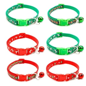 सस्ते 1 सेमी कुत्ते नायलॉन कॉलर बिल्ली की अंगूठी क्रिसमस ट्री धनुष पैटर्न समायोज्य रंगीन बकल विरोधी-हानि कुत्ते पट्टा और पालतू कॉलर - Product Image 2