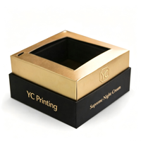 Boîte cadeau de luxe en carton rigide avec couvercle supérieur, logo de la marque en feuille d'or, boîtes de luxe pour vêtements, pour l'emballage