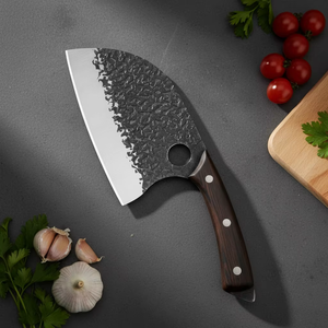 Couteau de boucher forgé en acier inoxydable à haute dureté avec manche en bois pour hacher les os - Product Image 5