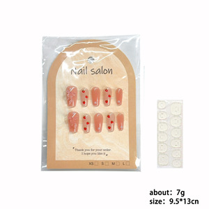 Venta al por Mayor de 10 Uds. de <span class=keywords><strong>Uñas</strong></span> Postizas de Estilo Francés con Diseño de Lazo, de ABS, Desmontables, Reutilizables, con Efecto Ojo de Gato, <span class=keywords><strong>Uñas</strong></span> de Lujo Hechas a Mano - Product Image 4