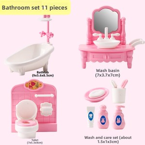 Mini ensemble de meubles de <span class=keywords><strong>maison</strong></span> de poupée en plastique, cuisine, chambre, salon, accessoires pour enfants, <span class=keywords><strong>maison</strong></span> de jeu, <span class=keywords><strong>jouet</strong></span> - Product Image 2