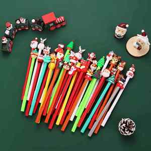 Christmas Plastic Gel <b>Pens</b> with logo Custom <b>Pen</b> Santa's Reindeer Suitable As a Gift for Children Ballpen Wholesale Ballpoint <b>Pen</b> - Product Image 4