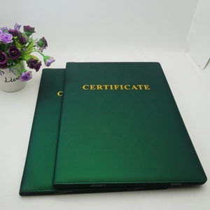 Protège-diplôme universitaire vertical A4 en cuir PU vert et bleu pour diplôme <span class=keywords><strong>de</strong></span> collège et université, porte-certificat pour l'école - Product Image 2