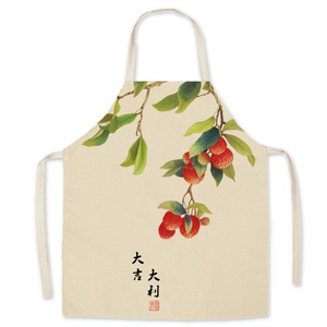 High Quality Custom Printed Sleeveless Reusable Polyester Artist <b>Apron</b> Adjustable Waist Water Resistant Canvas for Outdoor <b>BBQ</b> - Product Image 3
