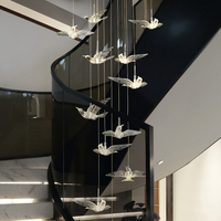 Iralan — plafonnier LED en acrylique, design créatif moderne, éclairage d'intérieur, luminaire décoratif de plafond, idéal pour un salon, un hôtel ou des escaliers, 2022