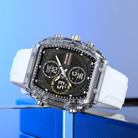 SKMEI 2602 Luxuriöse Neue Design Dual-Zeit Chronograph mit Alarm Modische Digitale Wasserdichte 5BAR Sportuhr mit Nylonarmband
