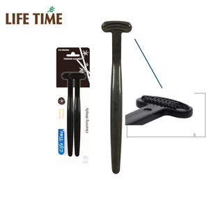 Vente en gros de gratte-langue en plastique au charbon de bambou pour nettoyage buccal en profondeur, avec logo personnalisé, produit très demandé - Product Image 1