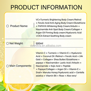 Crema Corporal Iluminadora con Vitamina C y Cúrcuma Recomendada por Dermatólogos de 500 ml, Reduce las Arrugas y Mejora la Elasticidad - Product Image 6