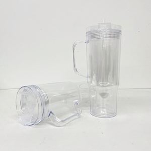 Vaso Acrílico de Plástico con Purpurina de 40 oz Preperforado con Tapón de Silicona para Globo de Nieve DIY - Product Image 3