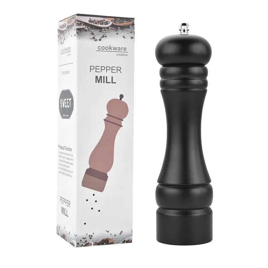 Ajustable Handmade Black and White Salt & Pepper Mills with Ceramic machinasm