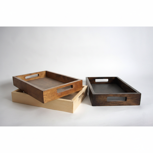 Bandeja de Madera Premium Hecha a Mano, Diseño Minimalista y Simple, Decoración para Mesa de Hogar, Bandeja para Té, Café y Aperitivos - Product Image 1