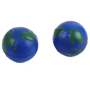 โปรโมชั่นโฟม PU Globe บีบลูกบอลความเครียดขายส่งลูกบอลโลกความเครียด Bouncy บรรเทาของเล่นสําหรับเด็ก