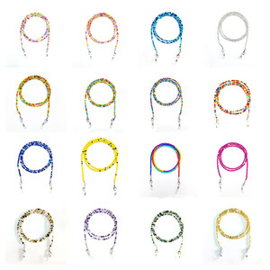 Chaîne de lunettes en perles colorées 70 cm, style européen et américain, accessoire de mode flexible pour lunettes - Product Image 1