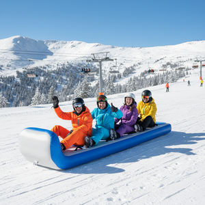 Traîneau à neige gonflable portable en PVC pour <span class=keywords><strong>3</strong></span> 4 ou 5 personnes Traîneau à <span class=keywords><strong>ski</strong></span> en hiver avec fond en plastique - Product Image 2