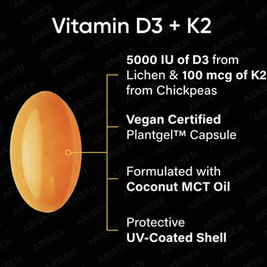OEM <strong>Vitamin</strong> D3 + K2 Supplement 240 Capsules Coconut Oil <strong>50000</strong> IU VIT D3 <strong>Vitamin</strong> <strong>D</strong> &amp; Mk7 <strong>Vitamin</strong> K for Bone &amp; Immune Support - Product Image 4