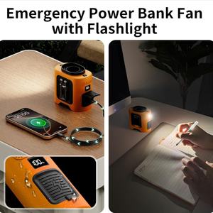 Ventilateur de ceinture multifonction portable Socool avec lumière, batterie 14500mAh, banque d'alimentation pour voiture, usage extérieur et domestique, fabriqué en plastique - Product Image 6