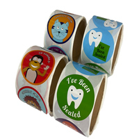 Etiquetas Adhesivas de Vinilo con Diseño de Animales, Resistentes al Agua, para Manualidades, con Logotipo de Empresa, Empaque Privado Personalizado