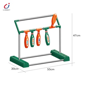 Chengji-Juego de Bolos de plástico para la familia de niños, juguete deportivo, juego de lanzamiento de objetivo móvil, estante de juego de combinación de bolsa de arena - Product Image 4