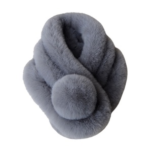 Nouvelle Écharpe en Fausse Fourrure de Lapin Rex Style Coréen pour Hommes et Femmes, Cache-Cou en Peluche à Trois Tubes pour l'Hiver, Écharpe Épaisse - Product Image 5