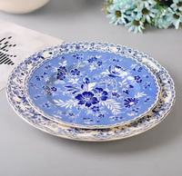 YanJun Klassiek Blauw Wit Porseleinen Snack- en Fruitbord Serveerschaal Magnetronbestendig Vaatwasserbestendig Duurzaam Herkomst Jiangxi