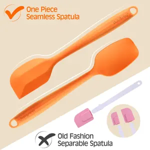 Silicone Spatula Set Of 6 Heat Resistant 600 Food Scraper For Baking Cooking Mixing Scraping Nonstick Cookware Kitchen