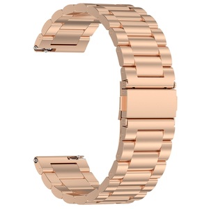 Pulsera inteligente de 20mm y 22mm, correa de metal de repuesto para Amazfit Bip 5, correa de reloj de acero inoxidable de tres eslabones - Product Image 4