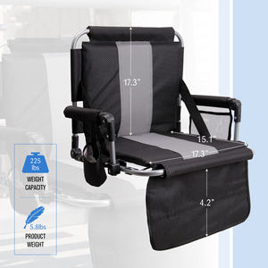 Vente en gros de chaise légère et portable pliante <span class=keywords><strong>pour</strong></span> équipe de stade avec porte-gobelet, sac en maille, crochets <span class=keywords><strong>pour</strong></span> cacher, <span class=keywords><strong>coussin</strong></span> de dossier - Product Image 6