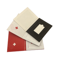 Recyclable Rectangle Feuille D'or Gaufrage Coulissant Carte De Crédit Boîte D'emballage pour L'adhésion VIP Carte Durable Élégant Cadre Photo