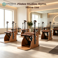 Chaise de Pilates Wunda en noyer de luxe ONEMAX, chaise de Pilates en bois, équipement de fitness professionnel pour studio