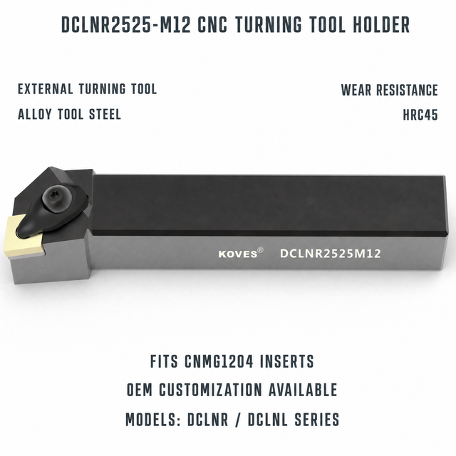 DCLNR2525-M12 Turning Tool Holder for CNMG1204 Inserts CNC Lathe Tools
