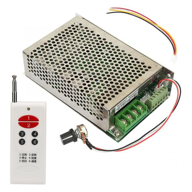 Positive Inversion Wireless Remote Control DC Motor Governor Speed Controller 12V 24 V30V 30A Forward and Reverse Electric Motor