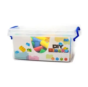 Hot selling colorful toy assembled building blocks 66 pieces plastic tube building blocks toys for children