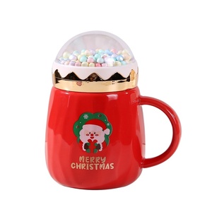 Nouvelles Tasses en Céramique <span class=keywords><strong>avec</strong></span> Couvercle et Cuillère à <span class=keywords><strong>Bec</strong></span> <span class=keywords><strong>Verseur</strong></span> pour Cérémonies de Fêtes de Fin d'Année – Coffret Cadeau - Product Image 5