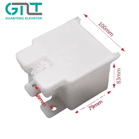 Toshiba – Boîte à huile transparente carrée compacte au design moderne, avec rail de guidage, pour lubrification d'ascenseur, pièces de rechange