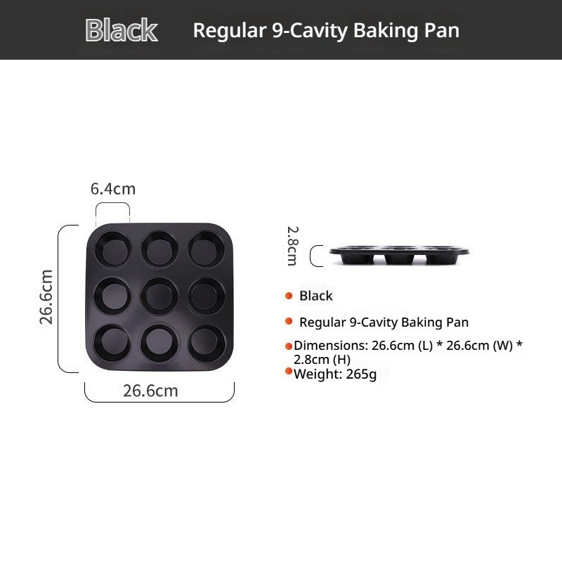 Regular model-black-9 baking pans