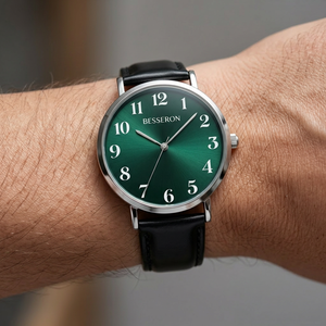 Montre en quartz personnalisée en gros avec cadran arabe, bracelet en cuir, acier inoxydable, fabricant OEM/ODM, marque privée - Product Image 3
